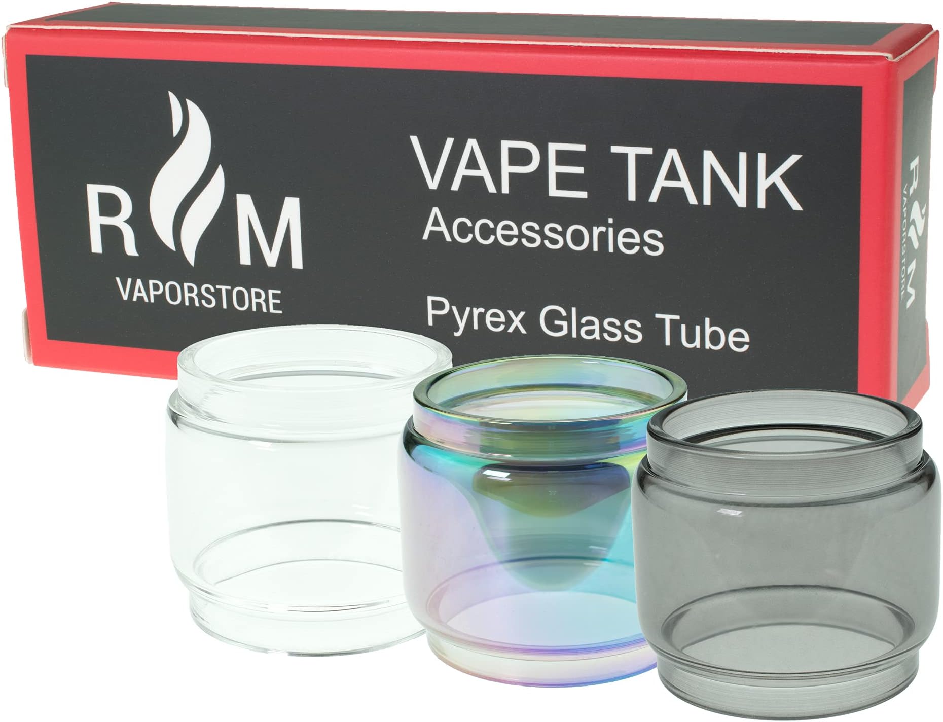 RMvaporstore 3X Spare Bubble Glass Tube for Voopoo Maat Tank Argus GT 2 Kit and Argus XT Kit Fatboy Bulb (Mix Colors)