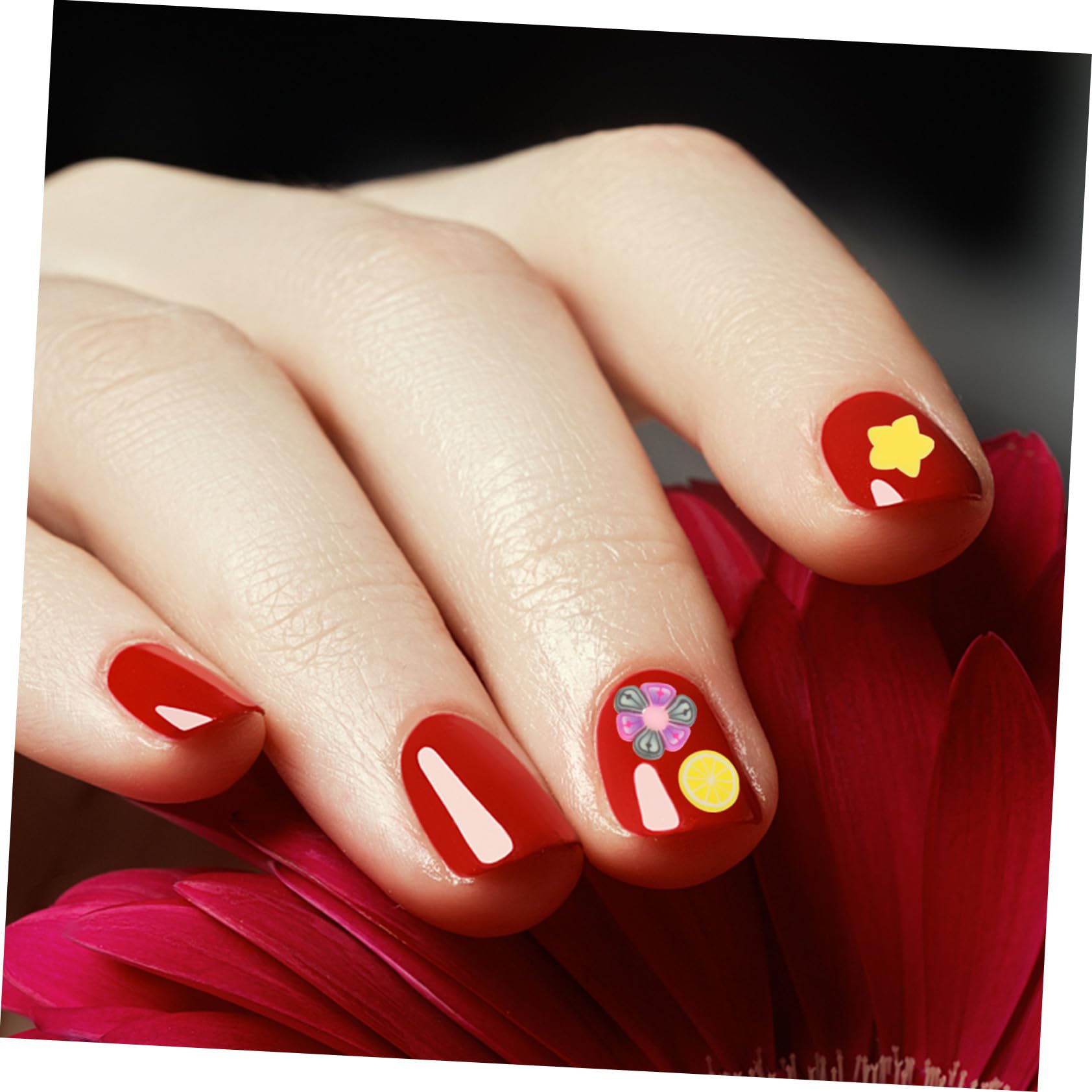 Ipetboom de Tranches de Fruits Accessoires Pratiques et Polyvalents en Argile Polymère 8 Boîtes en Différentes Couleurs pour Nail Art la Maison pour Loisirs Créatifs