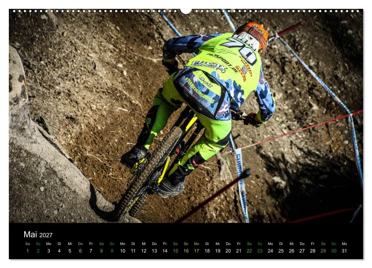 CALVENDO - Downhill Racing 2027 (Wandkalender 2027 DIN A2 quer), Monatskalender: farbig, actionreich, spannend, querformat