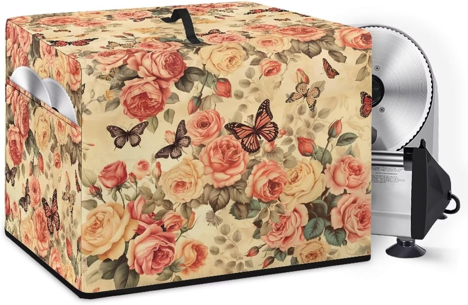 Hudotybom Meat Slicer Cover Vintage Floral Food Slicer