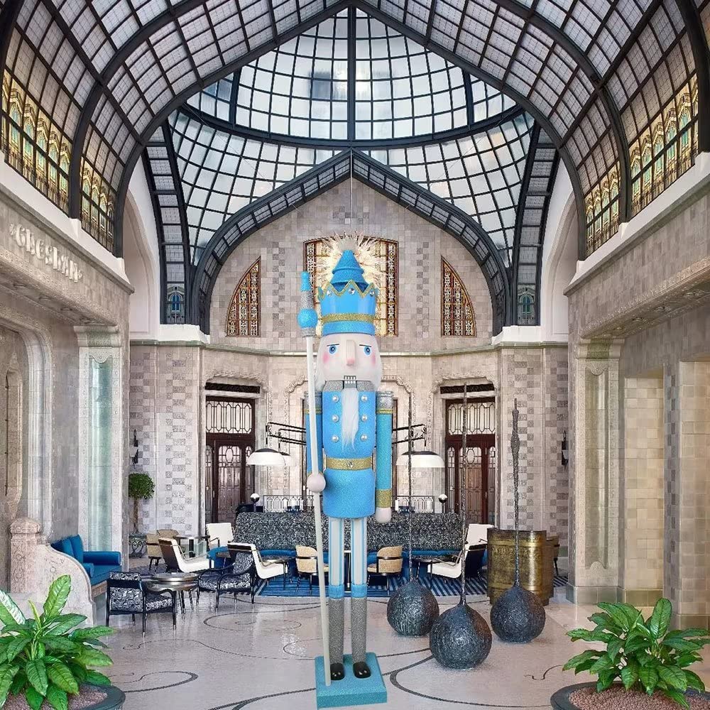 YRK CDL 4 piedi/120 cm/1,2 m di altezza, grande, gigante, in legno di Natale, schiaccianoci e soldato, decorazione per bambola/eventi vetrina, feste di nozze, decorazione per la casa e commerciale