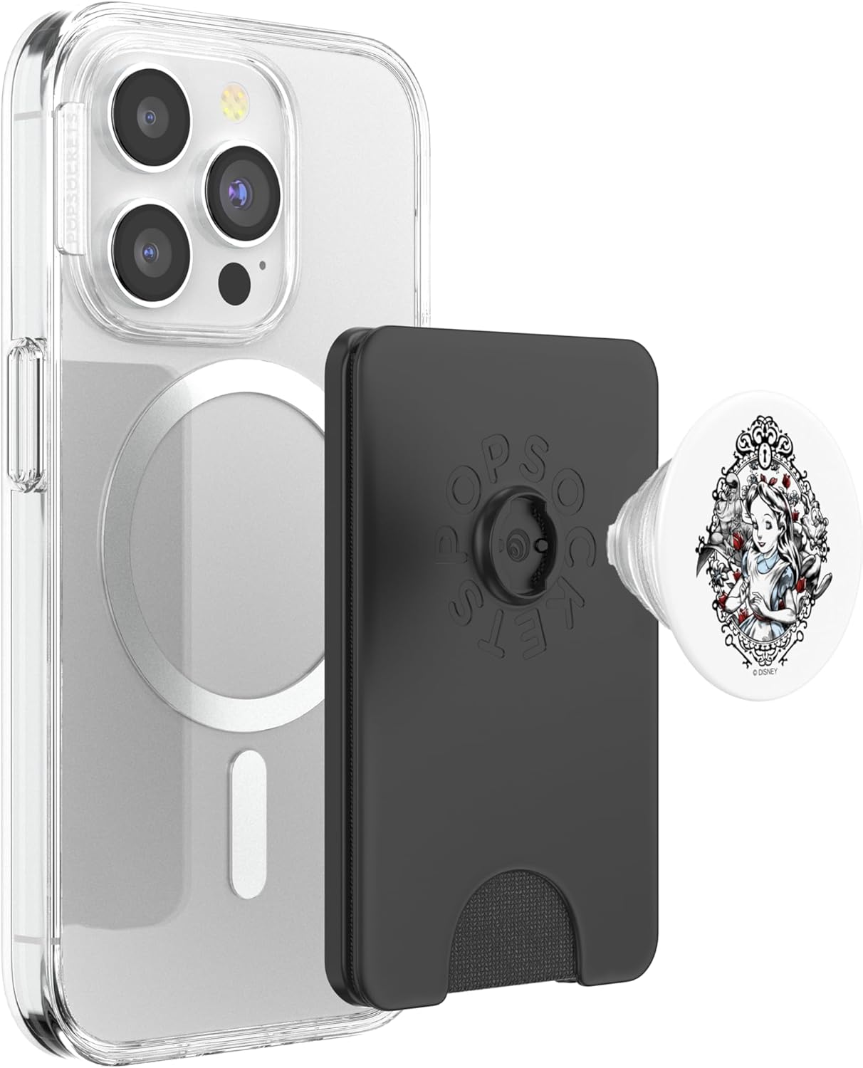 Alice in Wonderland - in The Wonderland Frame Sketch PopSockets PopWallet for MagSafe