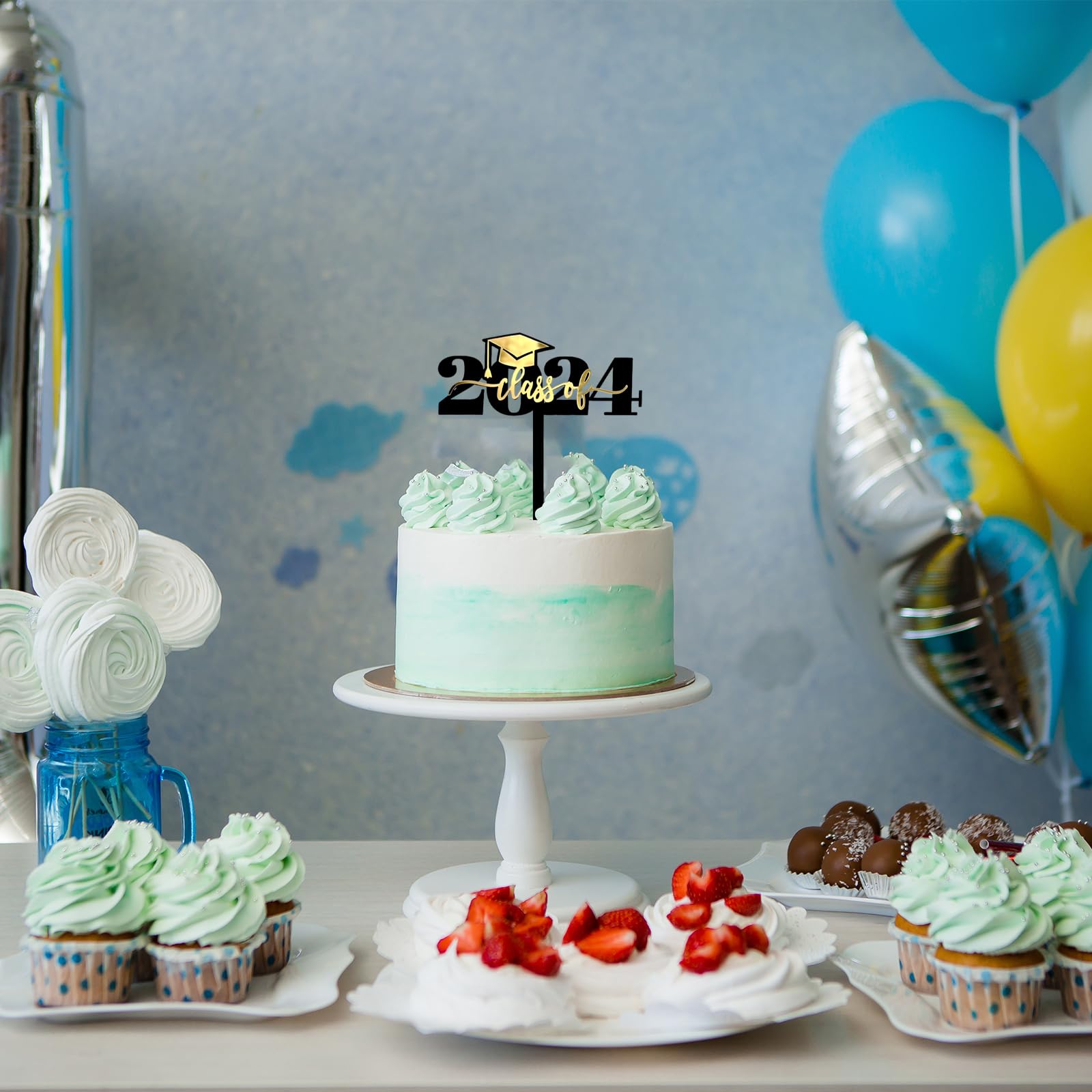 12 PZ TOPPER per torte di laurea classe del 2023 scelte per dessert EUR