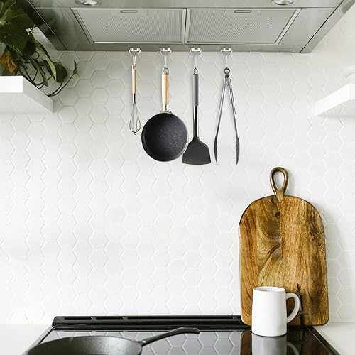 Miniatura 4 de Ganchos magnéticos, ganchos magnéticos de acero inoxidable 304 resistentes para parrilla de refrigerador, imán fuerte con ganchos para cocina del