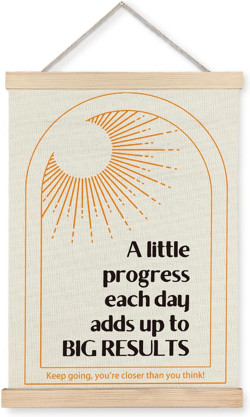 Supwhd Boho Positive Affirmations Wall Decor, Inspirational Add Up to Big Results Office Wall Art, Motivational Quotes Wall Art for Office Classroom Home, 12×16