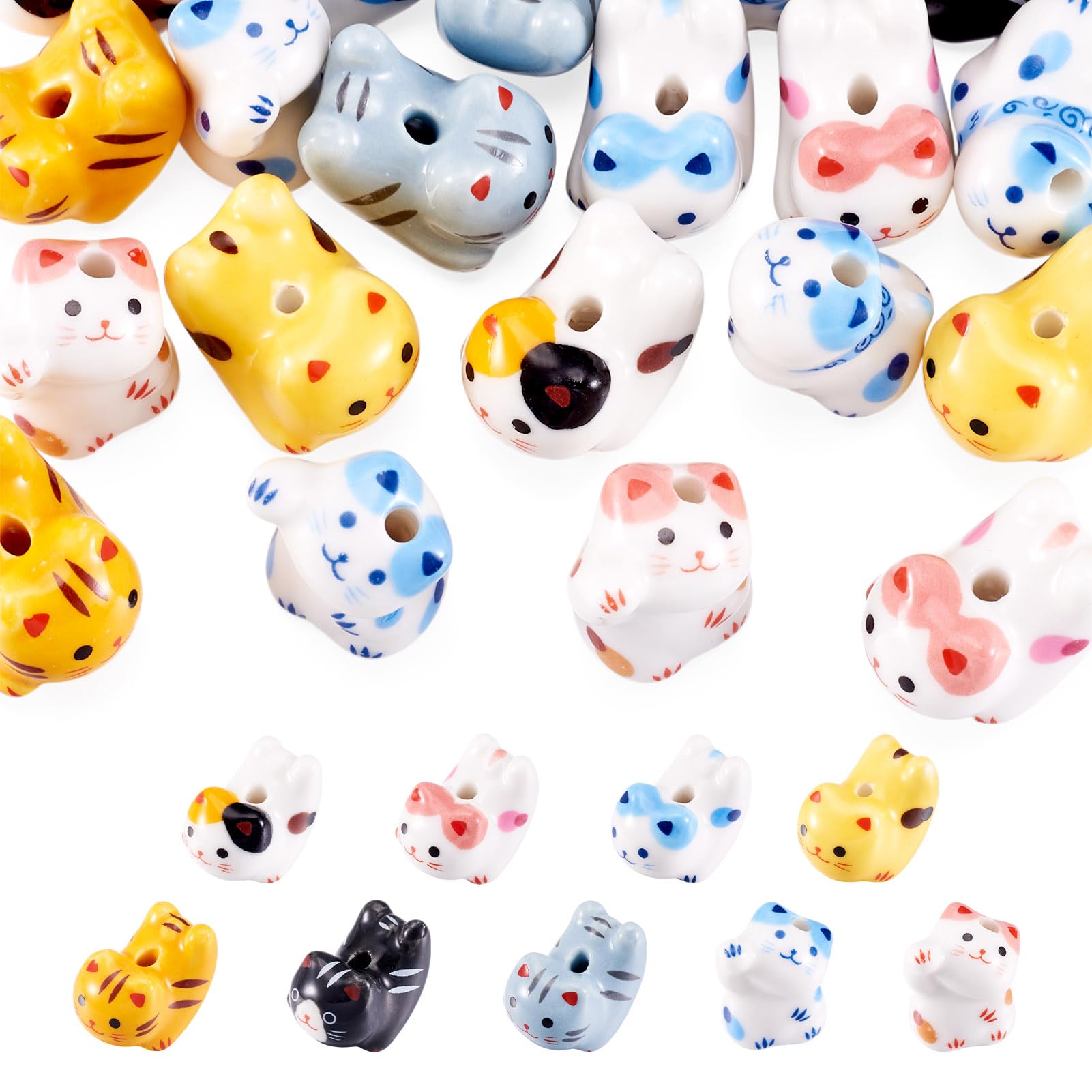 Perles en porcelaine faites main contre les bijoux fragiles en plastique terne