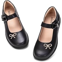 Frank Mully Girls Mary Jane Shoes Side Rhinestone Bow Flat for Wedding/Party/School Shoes for Toddler/Little Kid/Big Kid