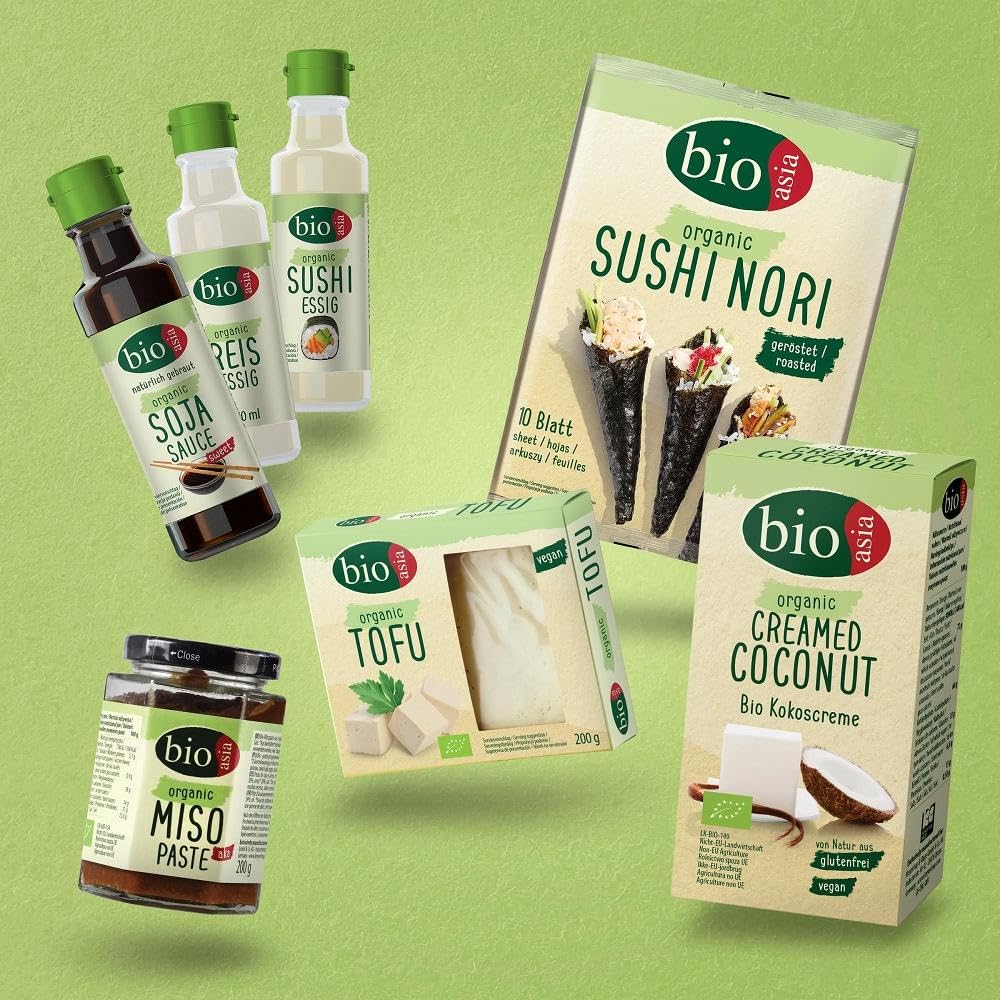 BIOASIA Bio Kokosnusscreme im Block, schnittfest, 100% Kokosnuss, vegan, halal, glutenfrei (10 x 200 g)