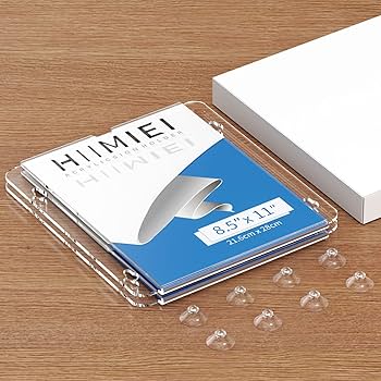 Amazon | HIIMIEI アクリルウィンドウサインホルダー 吸盤付き 8.5 X