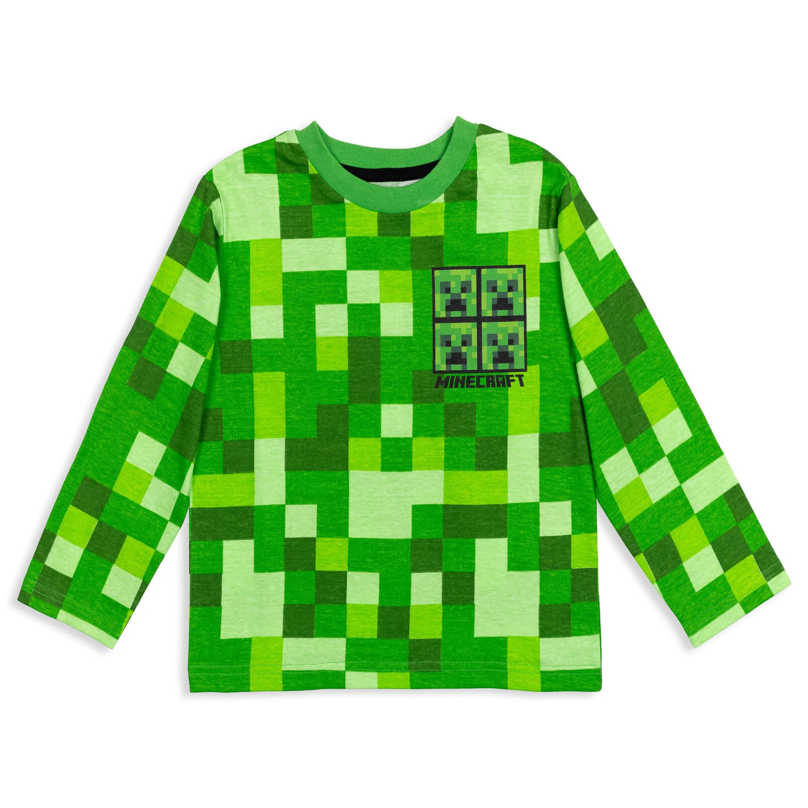 Minecraft 2er-Pack Langarm-T-Shirts für kleine Kinder bis große Kinder, Größen (4–18–20)