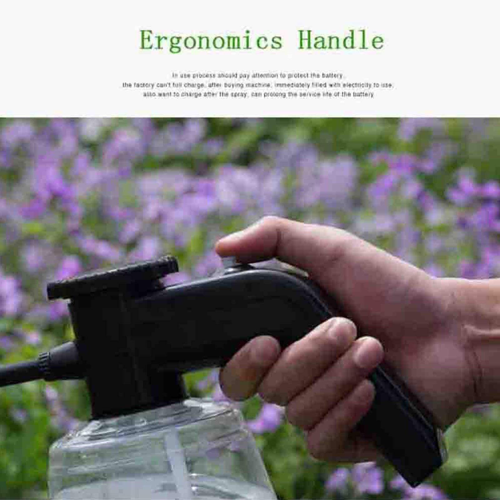 Flacone spray elettrico | Nebulizzatore 2L per Piante,Flacone spray, spruzzatore per piante elettriche per interni, esterni, testa di spruzzatura regolabile a 360°, spruzzatore per giardinaggio, ferti