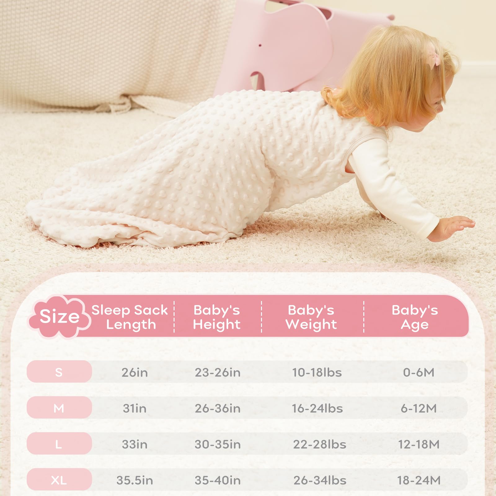 Yoofoss Baby Sleeping Bag 1.5 Tog - Image 3