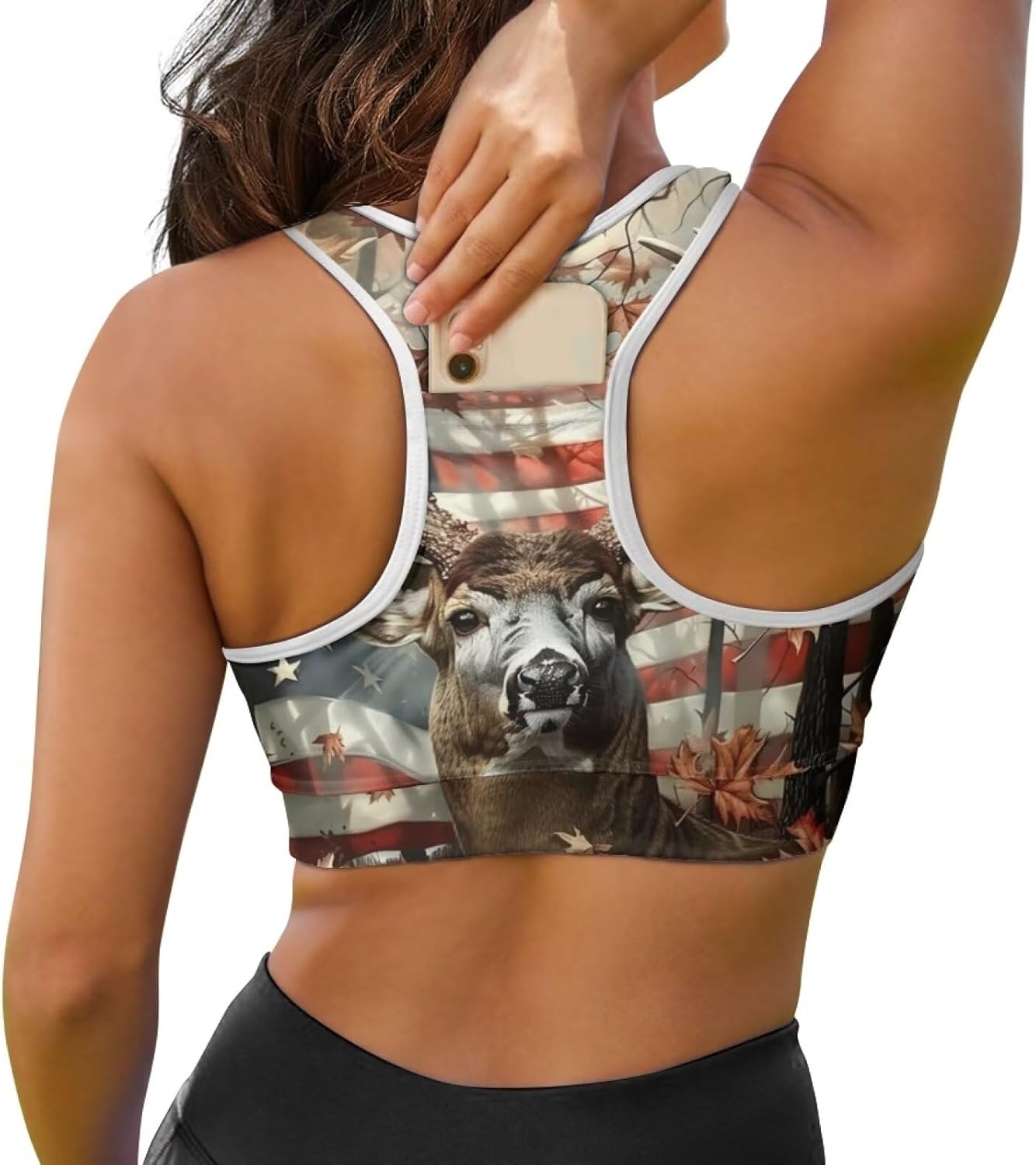 Sport Bra Tank Top for Women,Seamless Yoga Sport Bras Floral Padded Racerback Running Bra