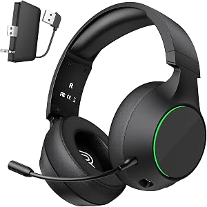 YPBDAN X4 Wireless Gaming Headset for Xbox Series X|S, Xbox One, PS5, PS4, PC, Mac, Switch, Bluetooth 5.3, 2.4GHz Gaming Headset, 70H Battery, ENC Noise Cancelling Microphone, Low Latency