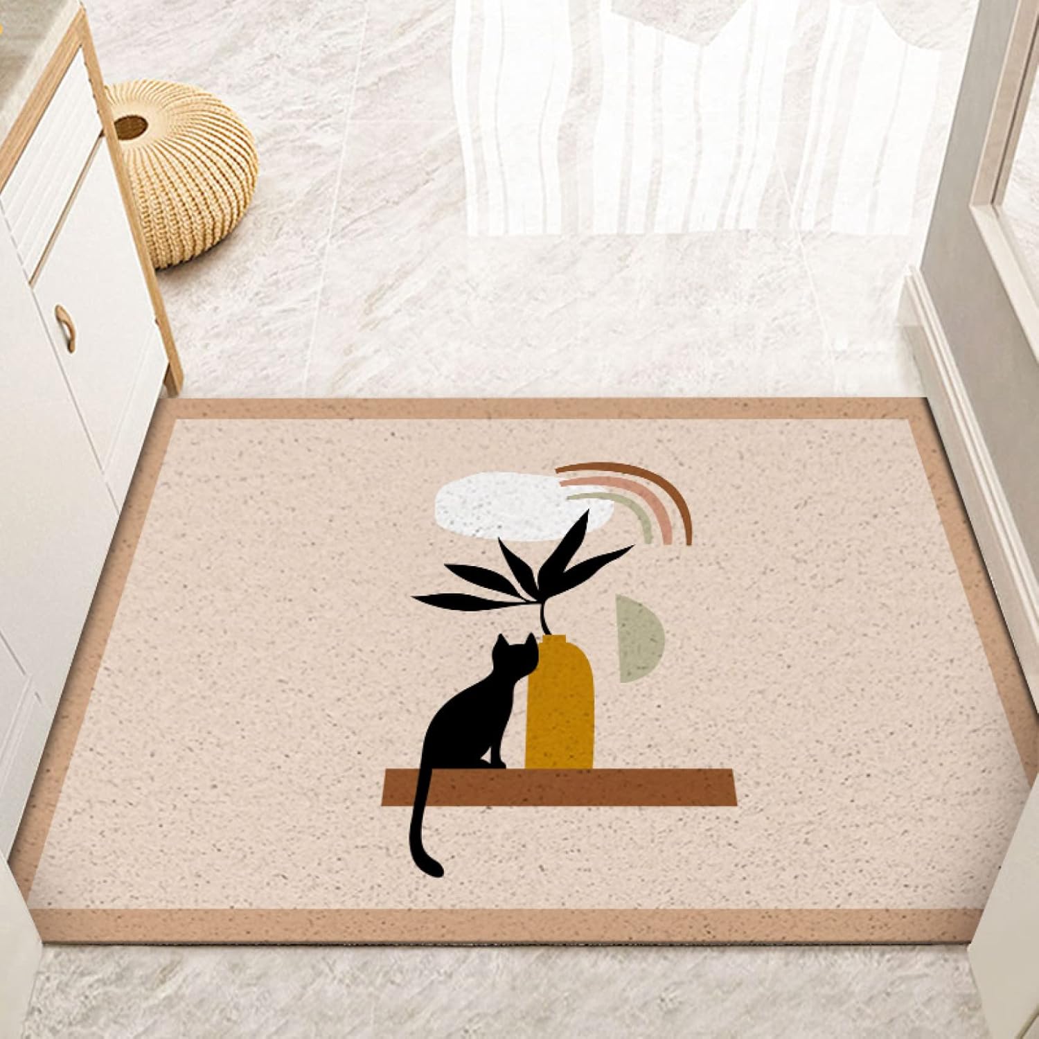 玄関マット 屋外 屋内 北欧 おしゃれ 泥落とし 洗える 滑り止め付 家庭用 吸水 速乾 快適 ドアマット バスマット キッチンマッ