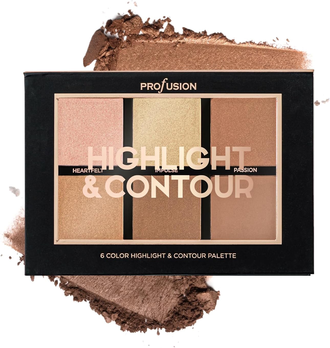 Profusion Cosmetics - Studio Icon Collection Highlight & Contour 6 Colour Palette