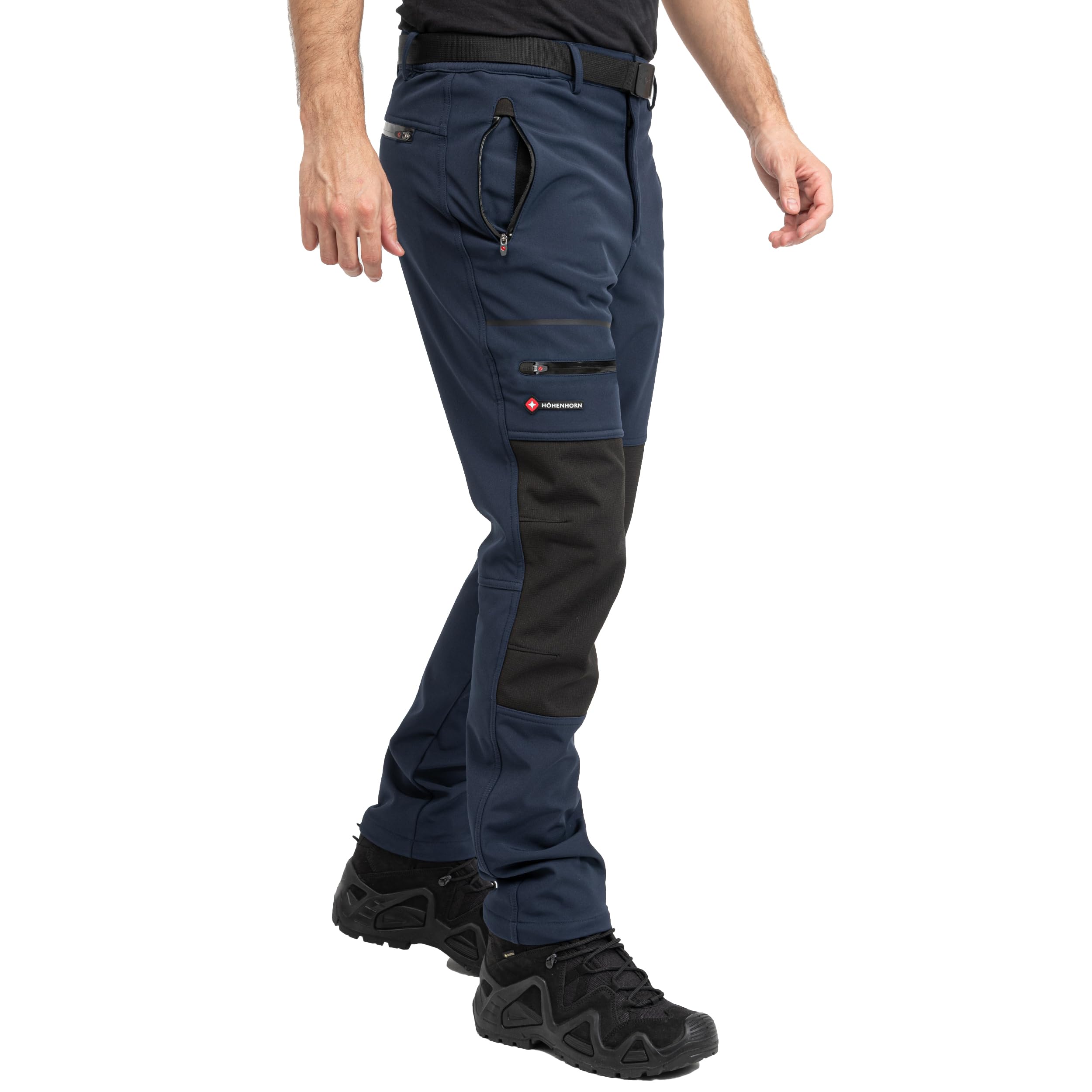 Höhenhorn Trekmaster - Pantalones de senderismo para hombre (softshell), forrados