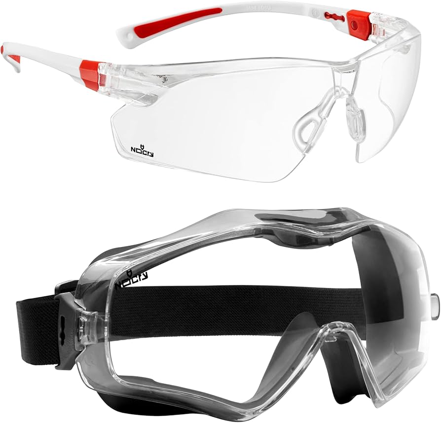 NoCry Safety Glasses with Clear Anti Fog Scratch Resistant, UV