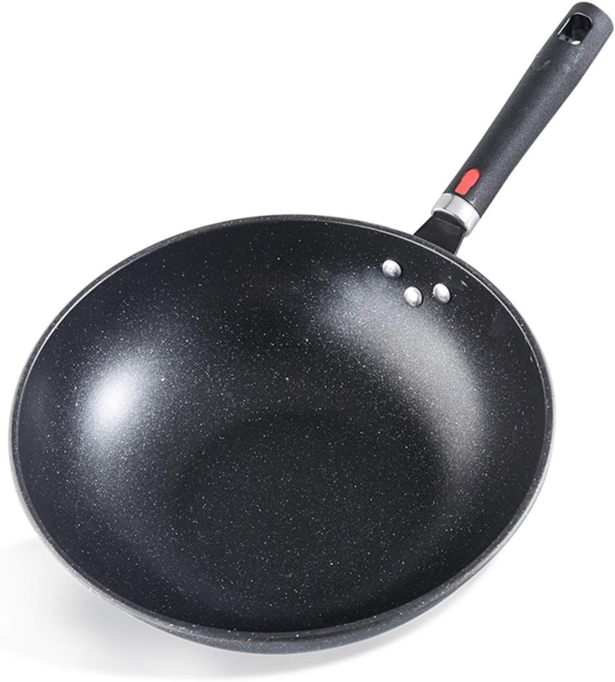 Cast Iron Wok Chinese Traditional Iron Cooking Pot Large Non-Stick Wok for Gas Induction Cooker Cast Iron Pots Kitchen Pots，，，