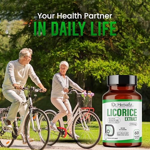 Miniatura 4 de Dr. Herbalist Extracto de raíz de regaliz 250mg | 60 cápsulas | Extracto de Glycyrrhiza Glabra 10:1 | Apoya el bienestar general