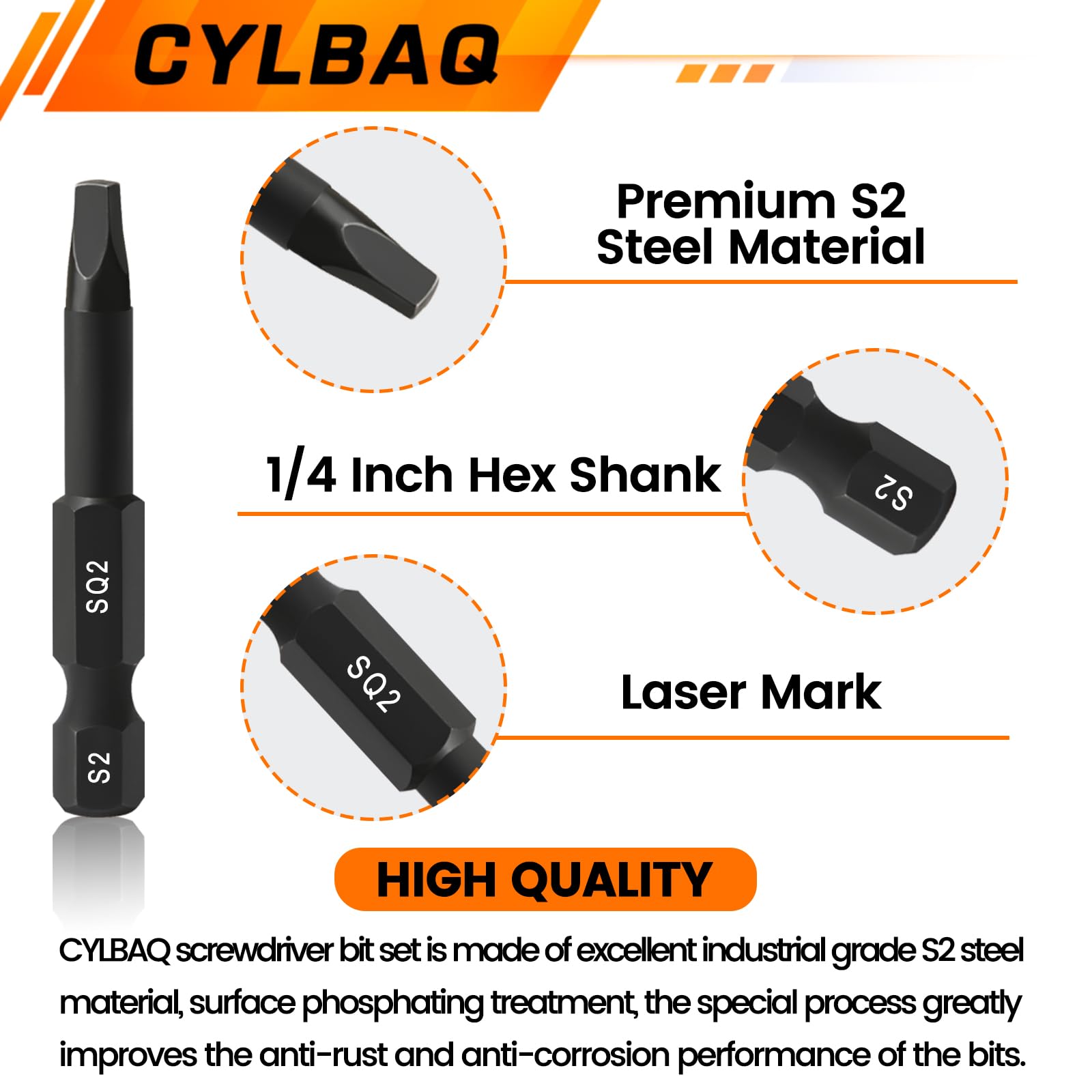 CYLBAQ Square Screwdriver Bits, Triangle U-Shaped Screwdriver Bit Set - Image 4