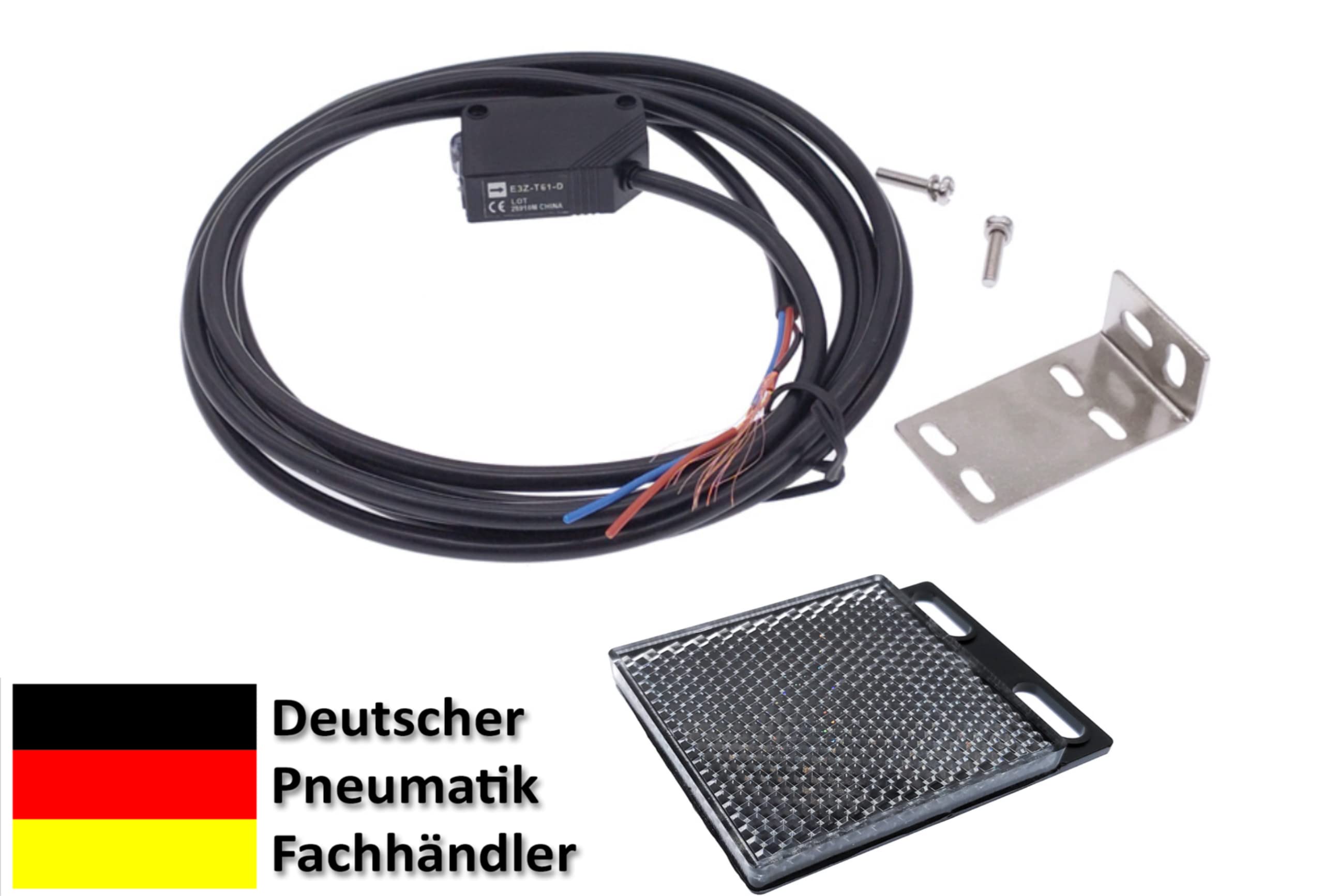 Barre lumineuse réfléchissante 12 à 24 Volt CC - Sortie PNP Capteur de lumière réfléchie avec miroir Capteur de lumière IR jusqu'à 2 mètres NC/NO (Capteur de lumière réfléchissante - 2 mètres - PNP