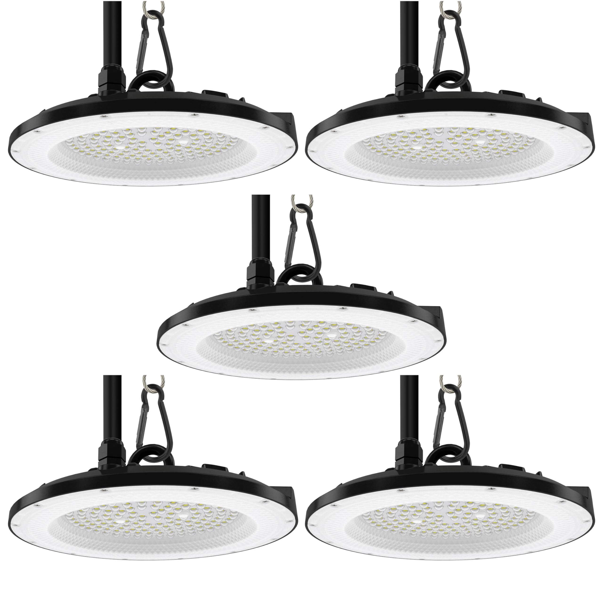 LUXULA 5er Pack LED Hallenleuchte Hallenstrahler UFO High-Bay 200W 20000lm 5000K Neutralweiß IP65 IK08 EPISTAR LEDs - Industriebeleuchtung Werkstatt Lager