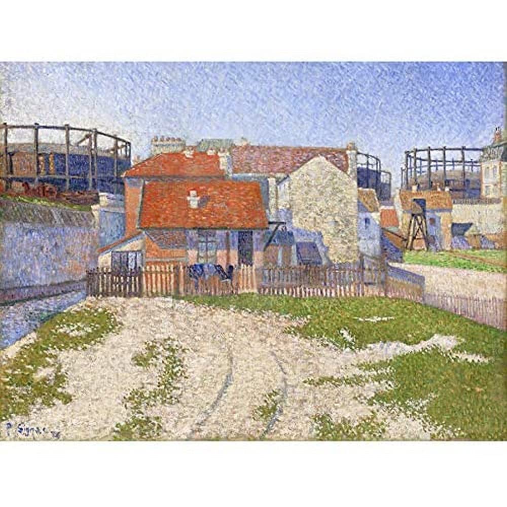 Paul Signac Gasometers At Clichy Unframed Wall Art Print Poster Home Decor Premium