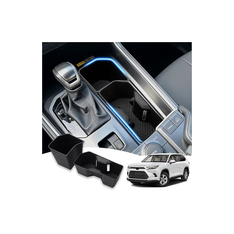 Kit de insertos para porta-copos e organizador do console Toyota Grand Highlander 2024–2026 Autorder