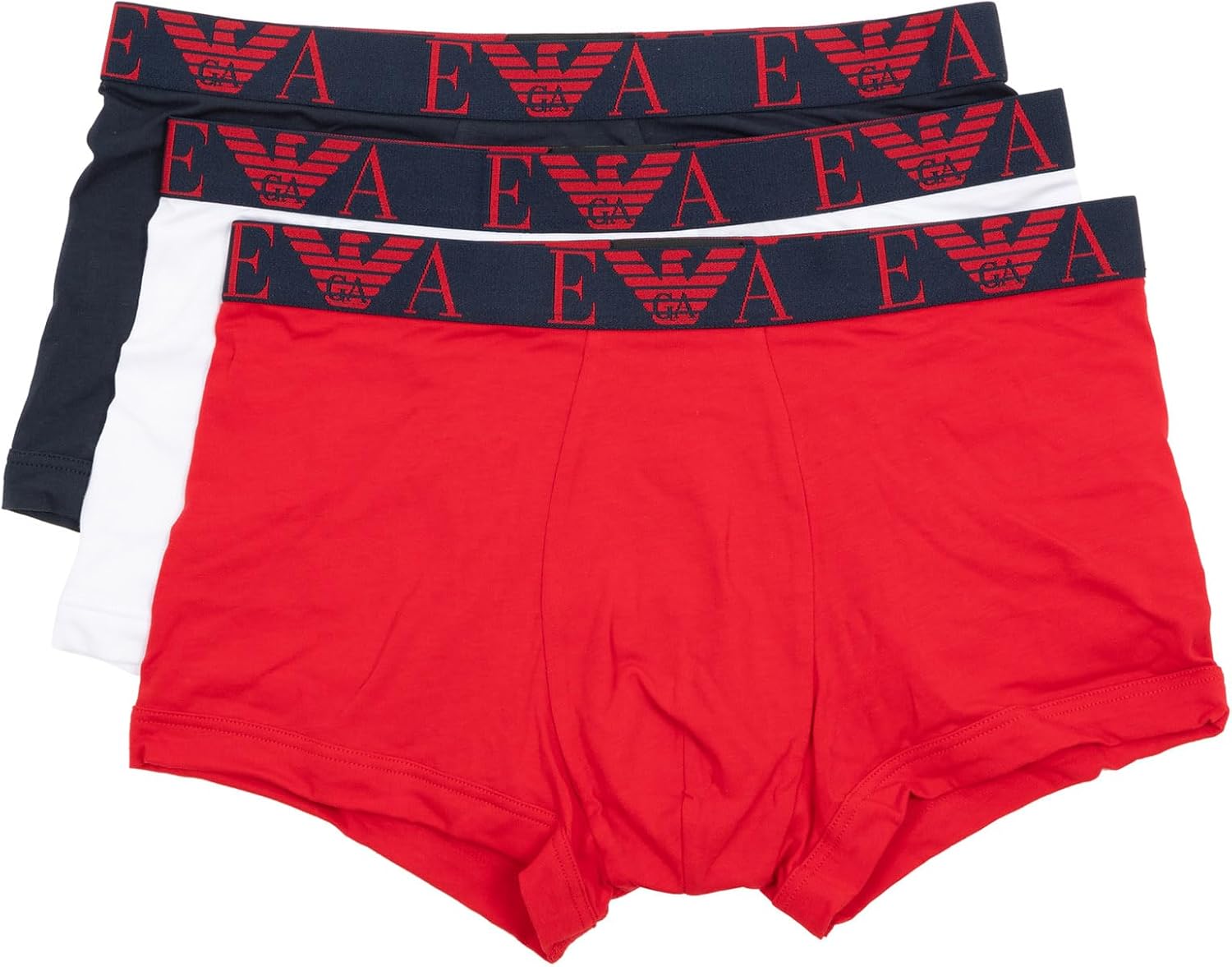 Emporio Armani mens Bold Monogram 3 Pack Trunk