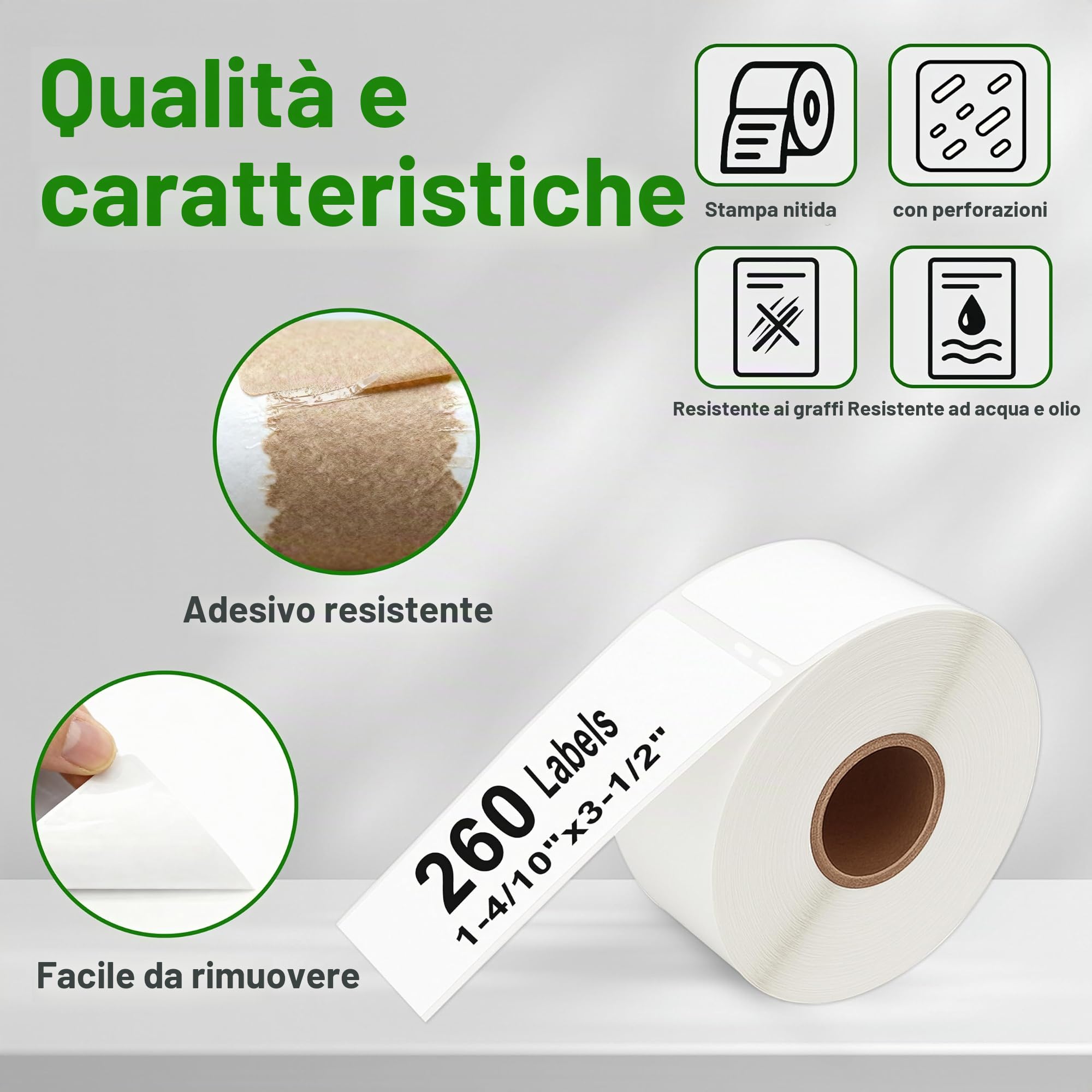 etichette compatibili con chip RFID – 10 rotoli Dymo 99012 S0722400, 89 x 36 mm, 260 etichette/rotolo, per stampanti Dymo LabelWriter 550, 550 Turbo, 5XL e altre