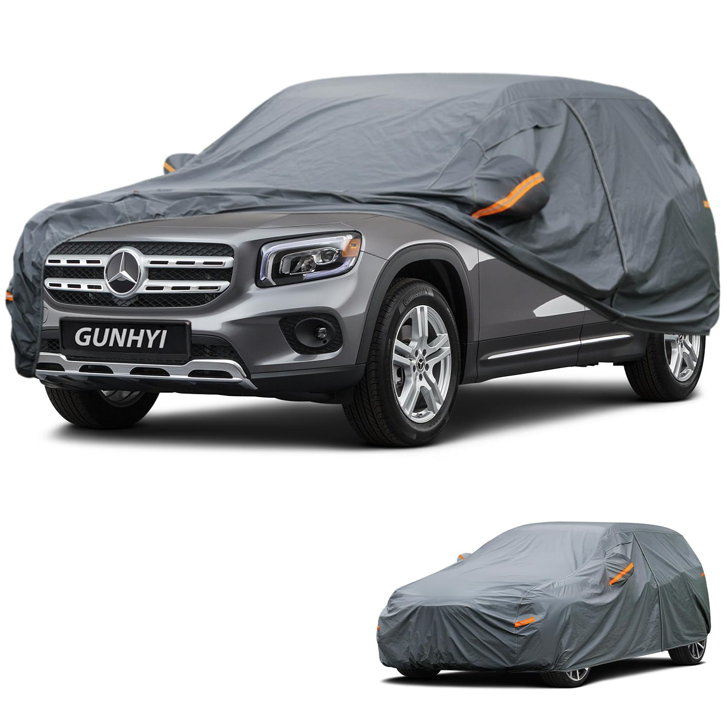 GUNHYI Premium Car Cover Custom Fit Mercedes-Benz GLB, 16 Layers Heavy Duty Car Cover Waterproof All Weather with Zipper Door for Sun Rain Snow Dust Uv Protection