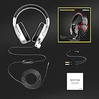 Vista 7 de A88 Gaming Headset with Microphone, Stereo Wired Noise Cancelling Over-Ear Headphones with Mic for Pc, Ps5, Xbox One Series X/s, Ps4, Computer