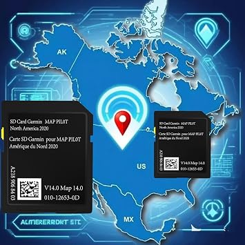 Latest Navigation Memory Card A2189068403 Compatible with Mercedes Garm./Pilot,GLA/GLC/CLA/AMG/A/B/C/E-Class,Version 14.0 (MAP 14.0) Only fit for The Audio 20 (Code 522) NTG,Can/Mex/USA Maps