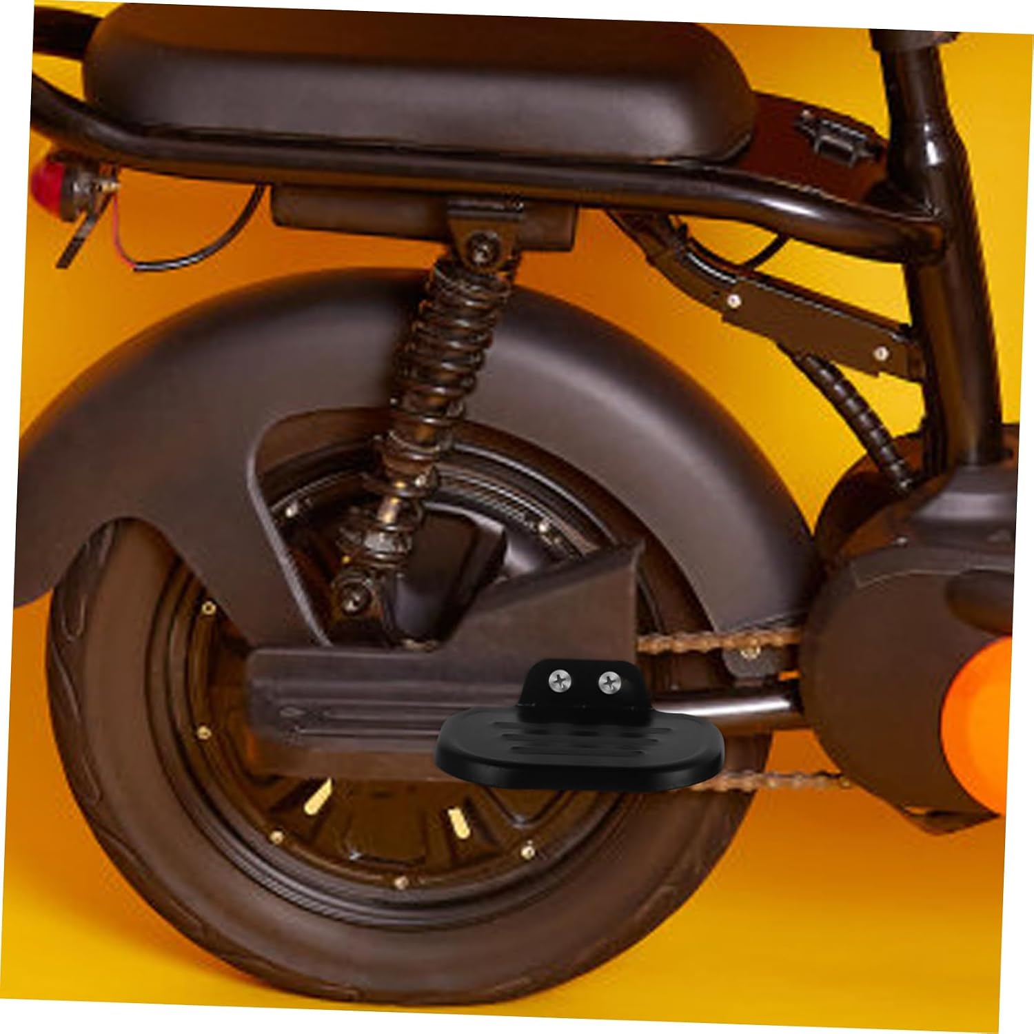 Luxshiny Rear Foot Pegs for Electric Bikes Mini Folding Bicycle Footrest Pedals Aluminum Bike Accessories for Mountain and Motorcycle Use Compatible Rear Seat Backrest