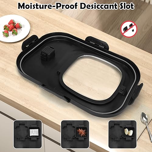 Miniatura 3 de SSAWcasa Recipiente de almacenamiento de arroz, 20 a 30 libras, hermético, recipientes grandes de almacenamiento de alimentos con ruedas, cuchara y