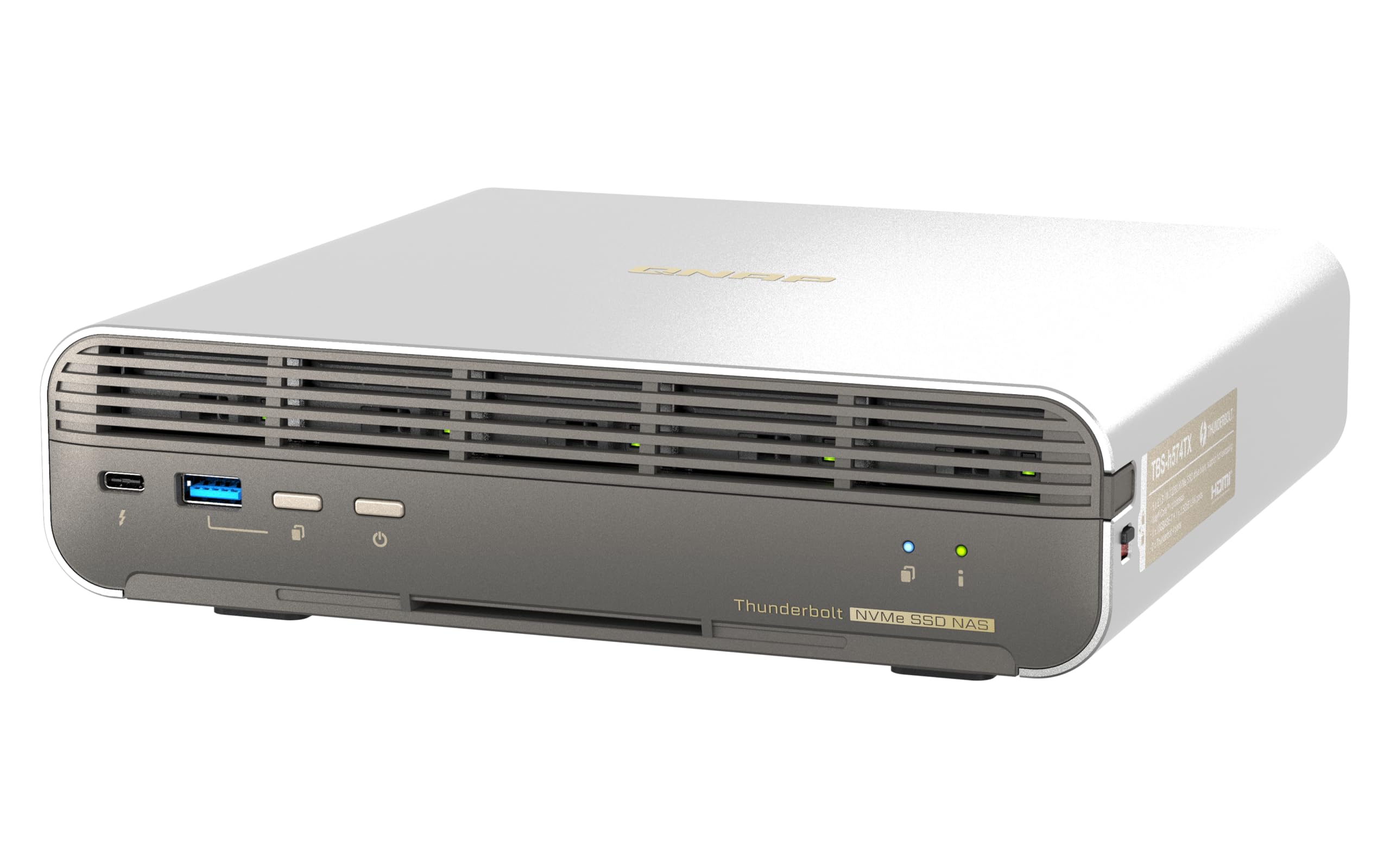 QNAP TBS-h574TX-i5-16G Thunderbolt Compact All-Flash | 5 x E1.S or M.2 SSD