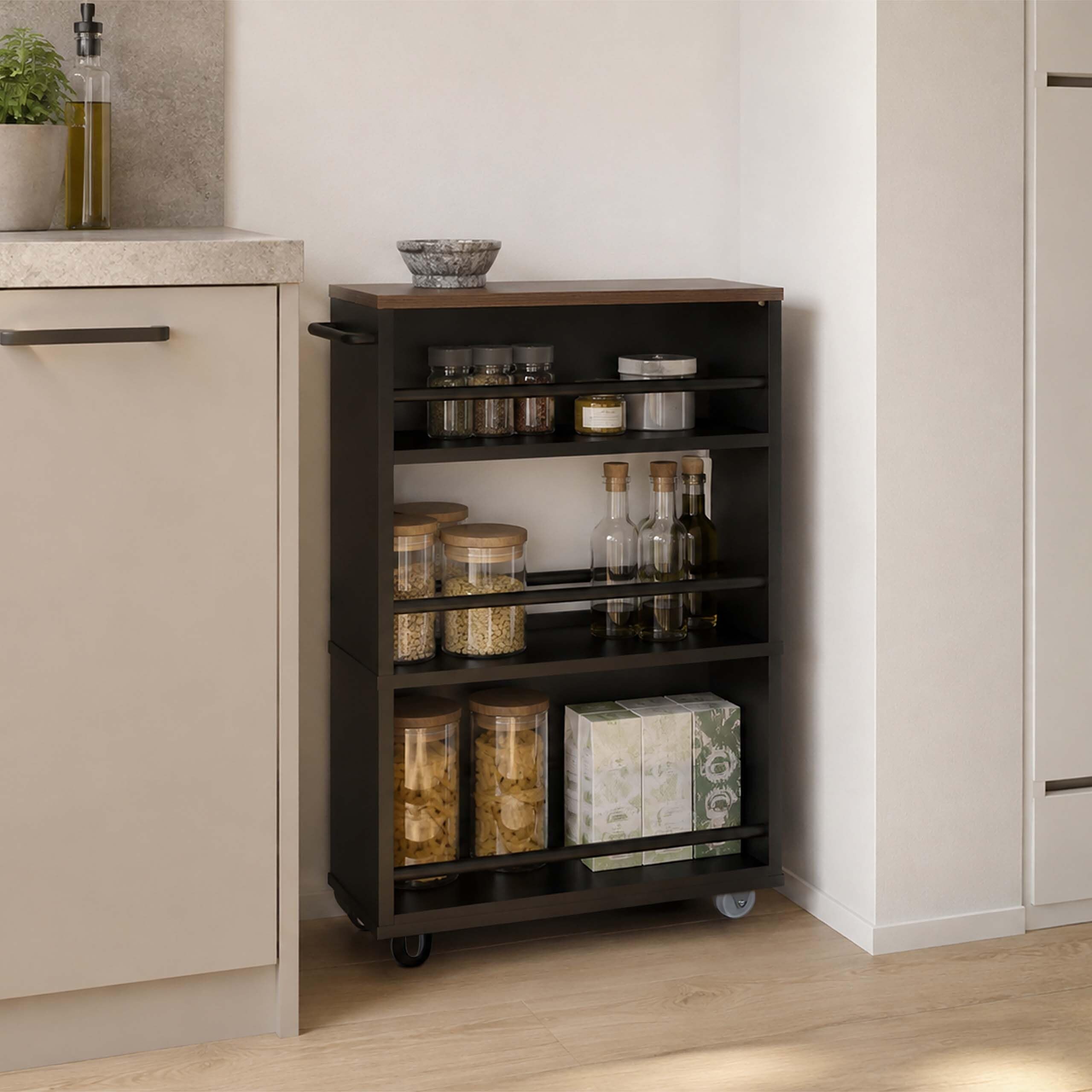 Relaxdays Chariot de Niche Blanc/Naturel