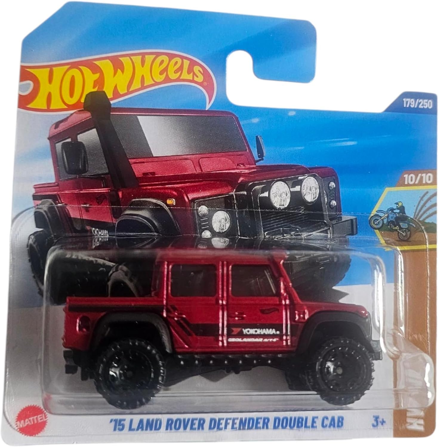 Hot Wheels '15 Land Rover Defender Double Cab, Red, Die-Cast Model Car, 1:64 Scale