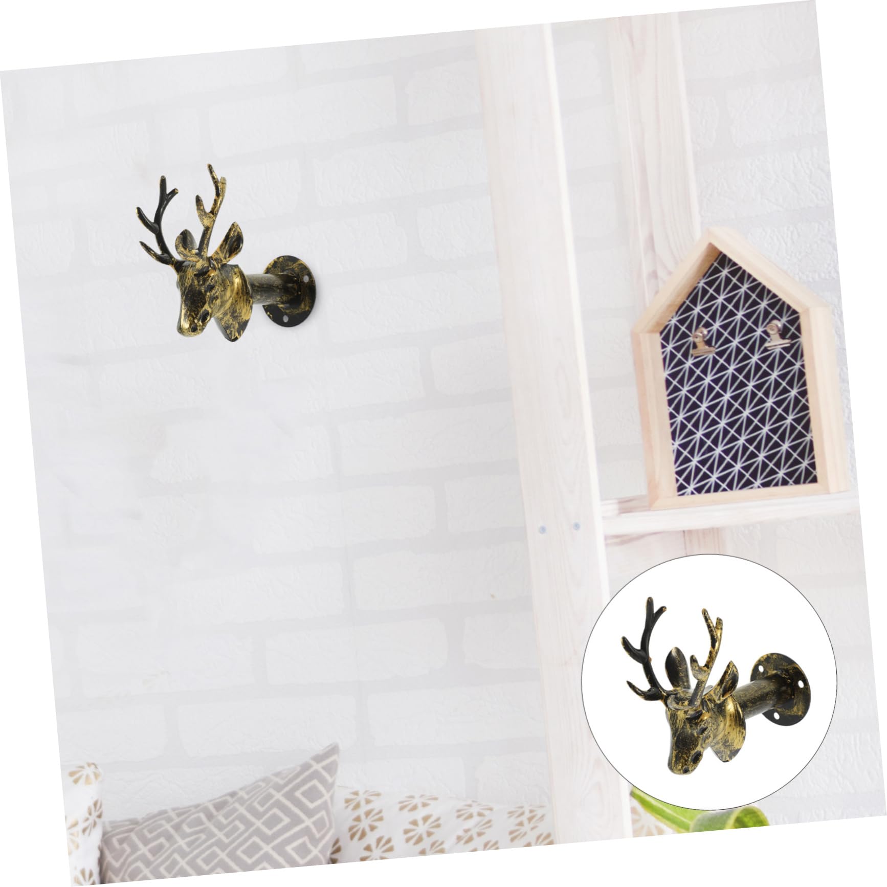 Amazon.co.jp: Outanaya 鹿型鉄製壁掛けフック コートハンガー 壁掛け