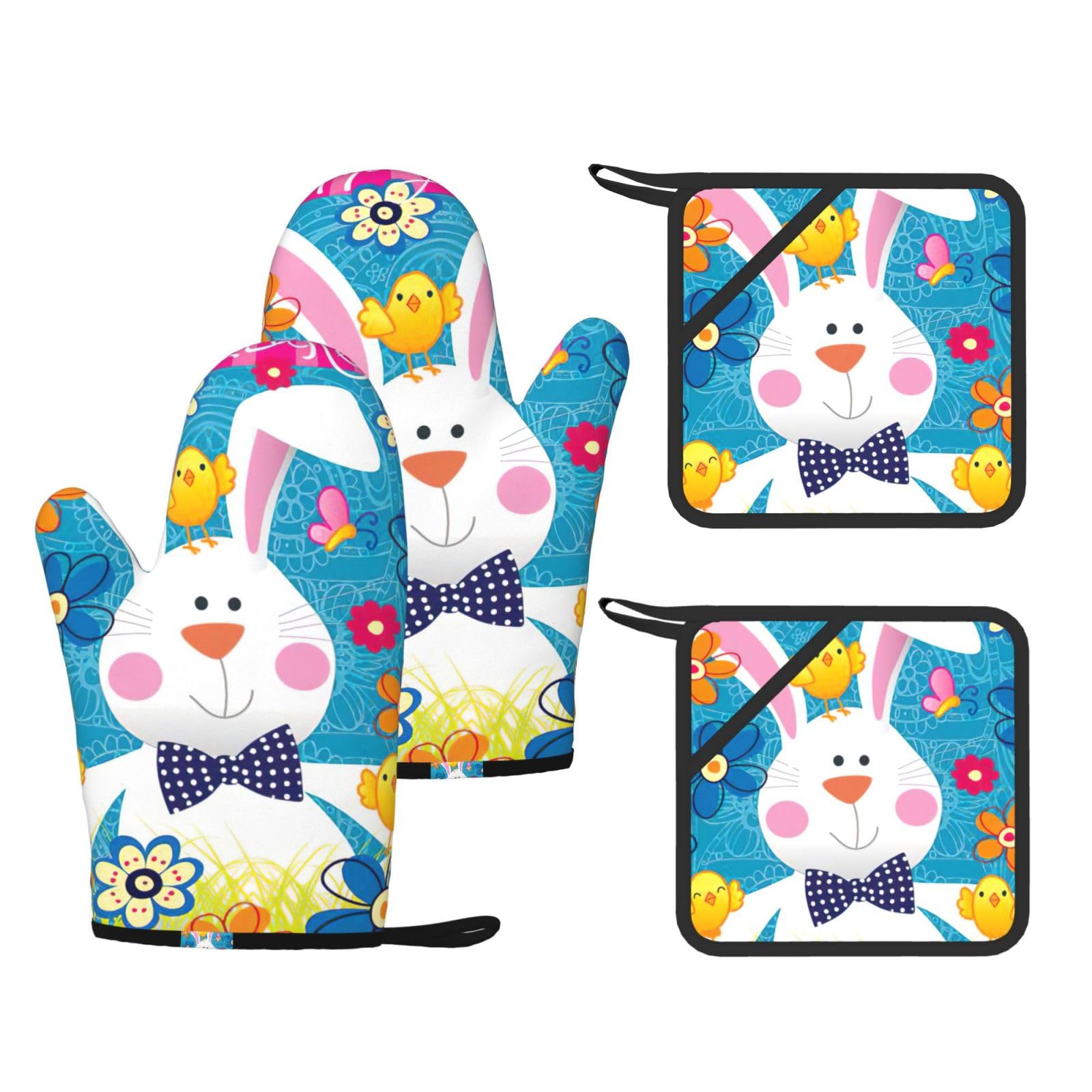 Gants de four 500 degrés et maniques isolantes imprimé floral de printemps