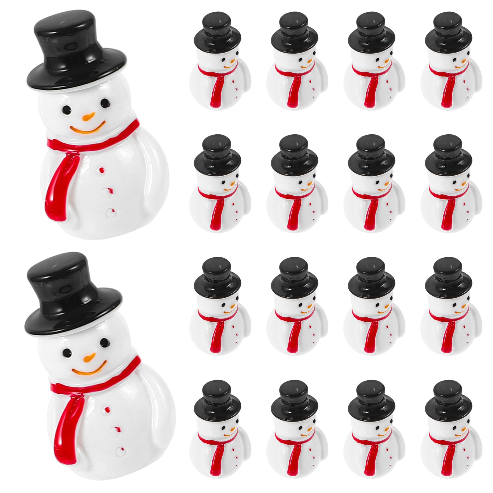 Mini bonhomme de neige en résine : 20 figurines de Noël miniatures pour DIY