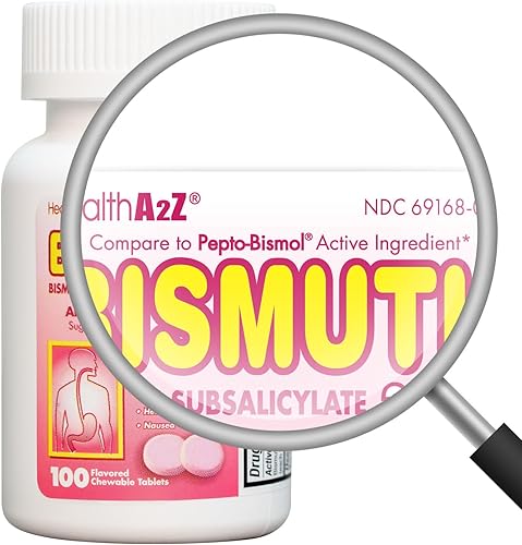 Miniatura 7 de HealthA2Z Bismuto  Subsalicilato de bismuto 262 mg  Alivio multisíntoma  (paquete de 3 (36 tabletas))