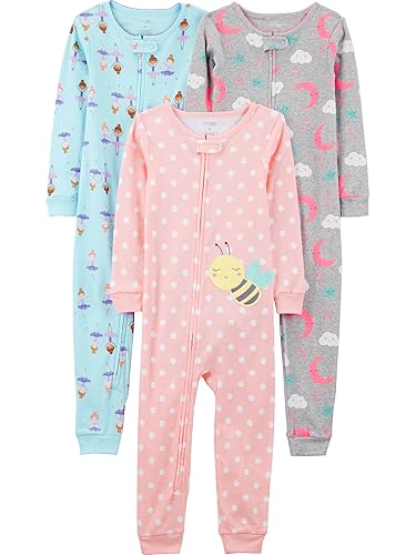 Simple Joys by Carter's baby-boys 3-pack Snug Fit Footless Cotton Pajamas
