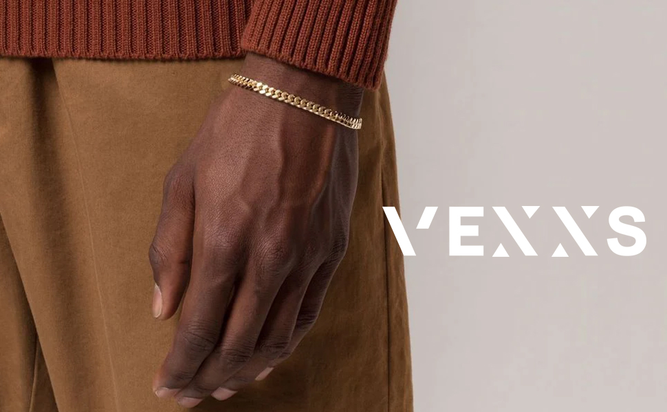 Pulsera para hombre VEXXS con baño de oro 18K 6mm miniatura 7