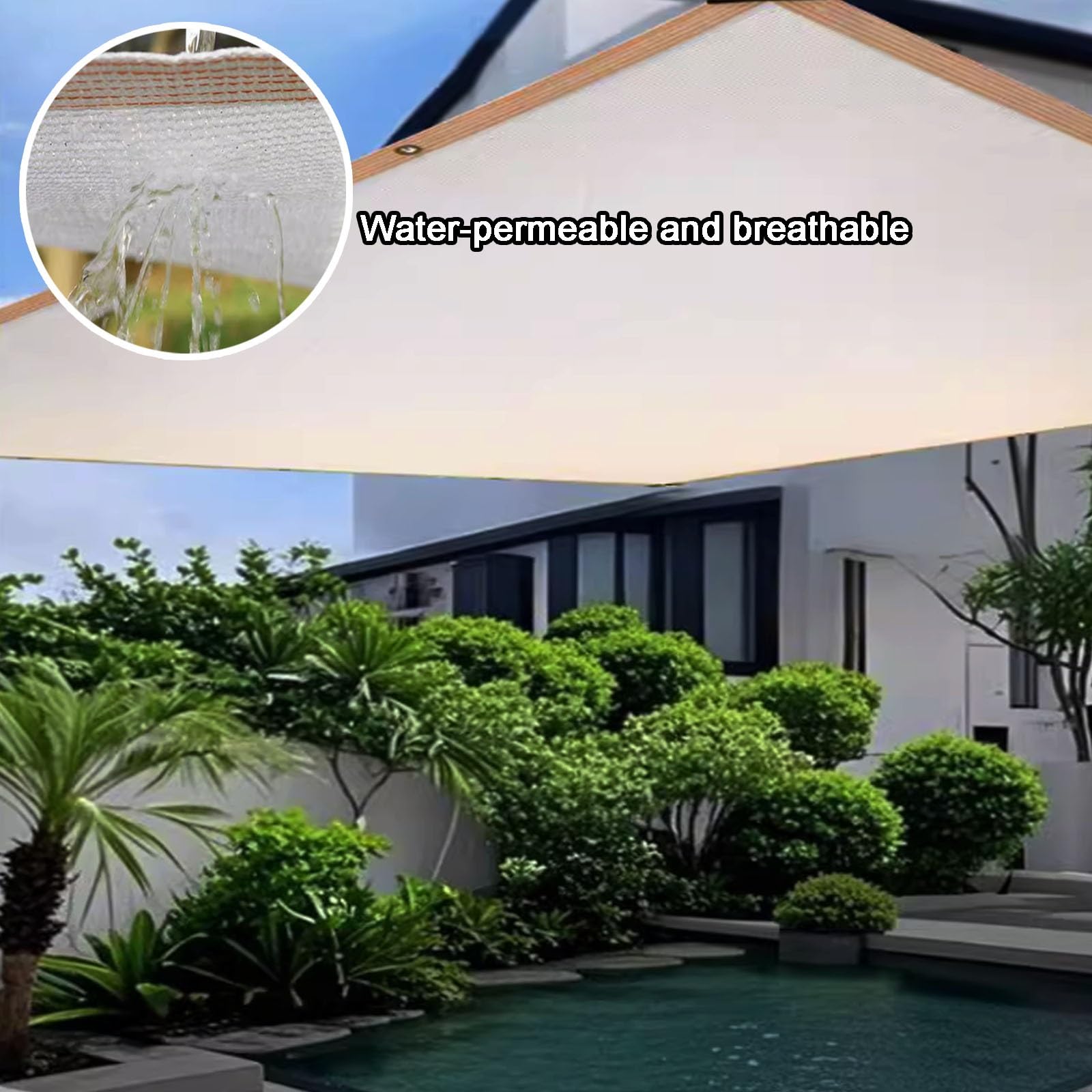 Du White e50% UV BlockTarp Oddychająca siatka z przelotkami, idealna do roślin domowych od 1 x 1 m do 14,9 m