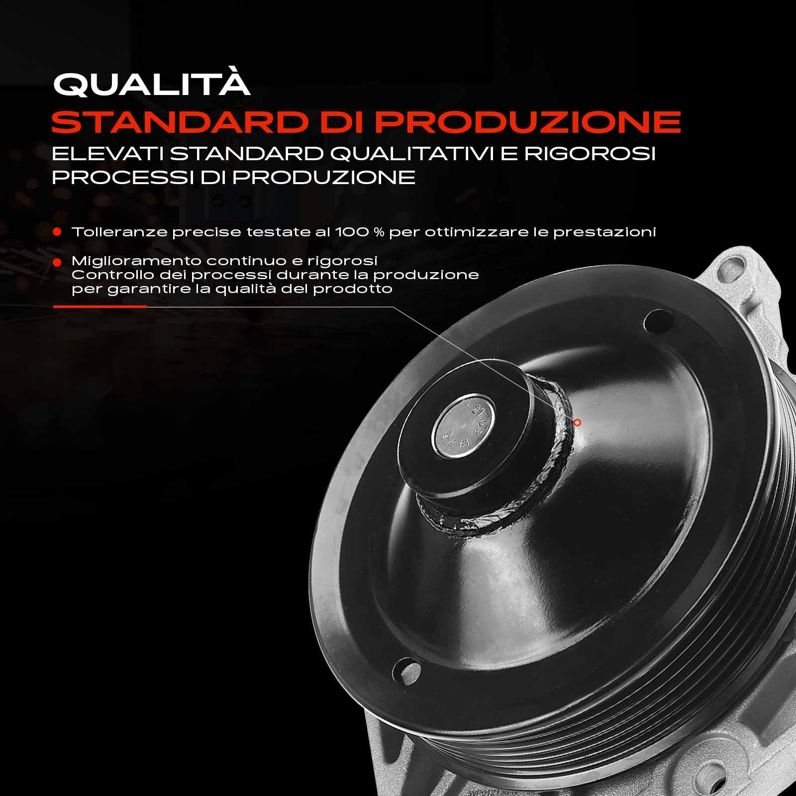 Frankberg Pompa dell'acqua 99610601153 | Compatibile con: 911 Targa 996, 911.996, 911 Cabriolet 996, B.o.x.s.t.e.r 986
