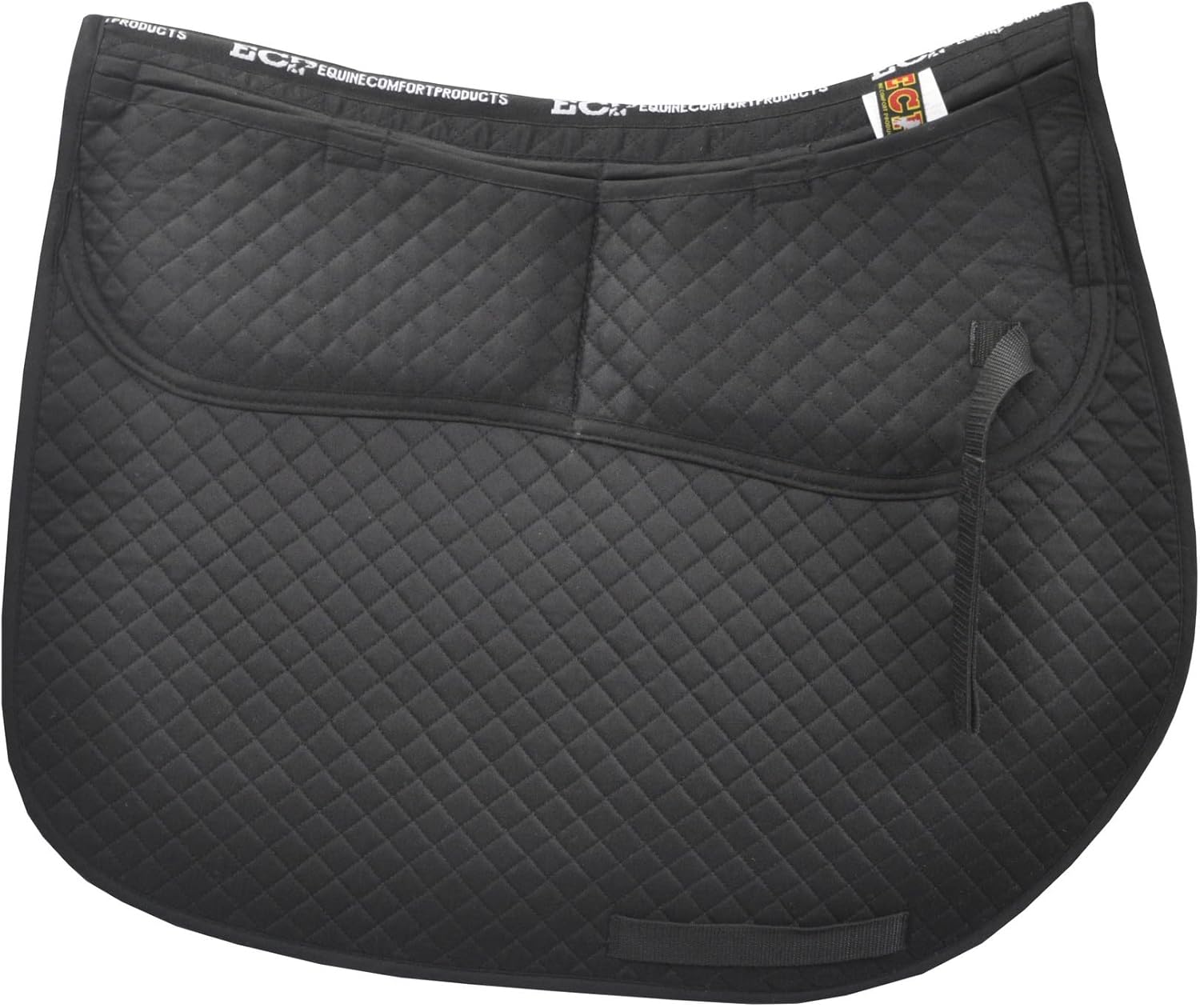 ECP Equine Comfort Products All-Purpose Correction Saddle Pad, Diamond Quilted Design with Adjustable Memory Foam Shims for Customized Fit, Pressure Relief, and Breathable Performance