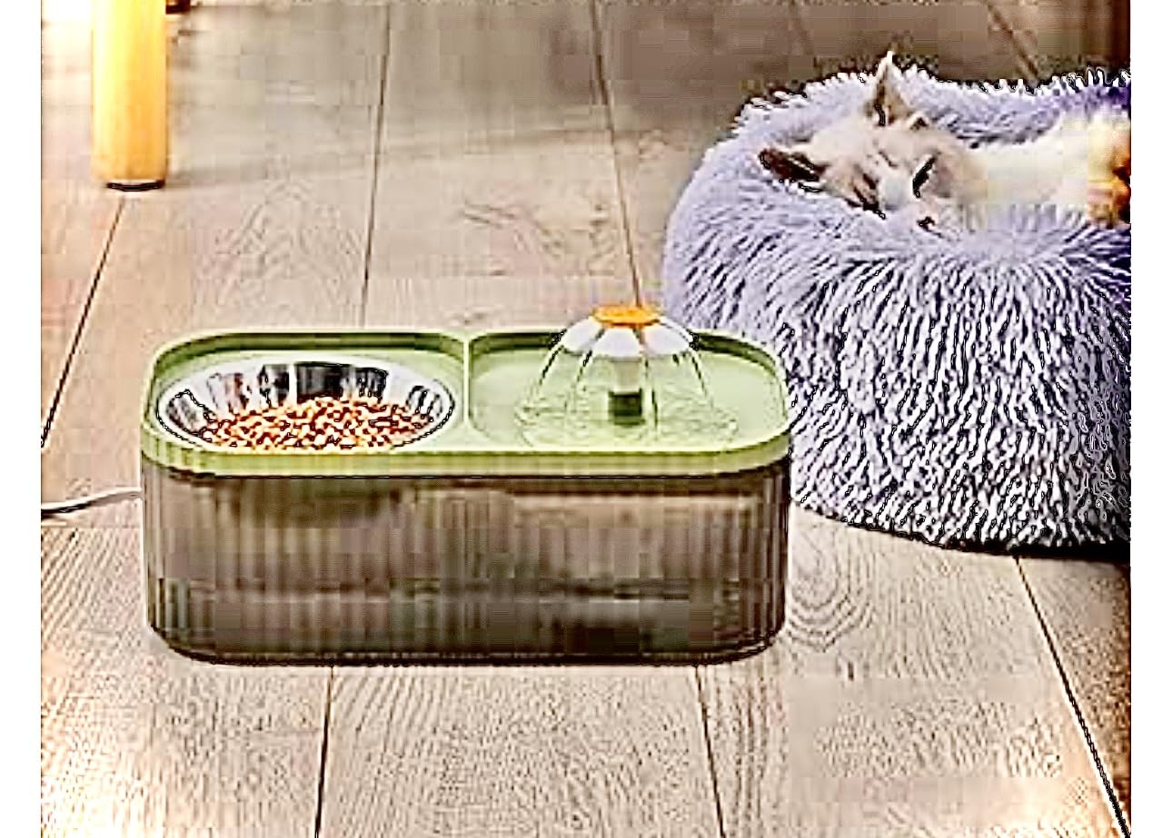 PetaHouse [2024 Edition] Cat Fountain Water Pet Water Automatic Drinking Fountain Dog Water Dispenser with 1 Replacement Filters 1 Stainless Steel Bowl 1 Smart Pump for Feeding Cats and Dogs (B0C23JWJ1S) Amazon Price History, Amazon Price Tracker