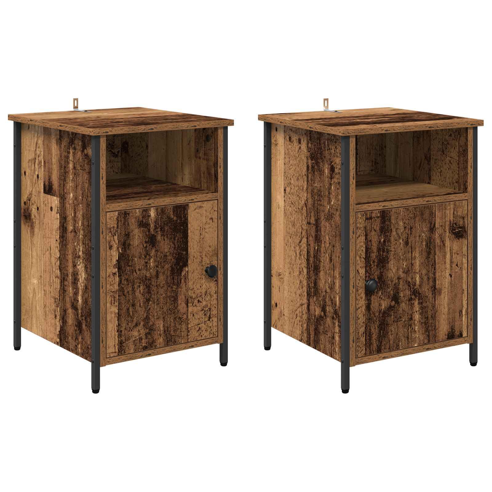 Fengshui Materiał drewnopochodny stolik nocny 40 x 42 x 60 cm z szufladą